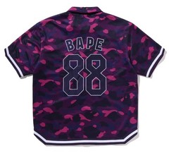 A BATHNIG APE Men’s COLOR CAMO WARM UP SS SHIRT 1M30132314 bz