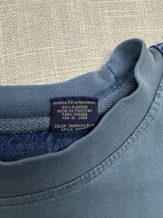 VintageFaded Glory Men’s Long Sleeve Blue Jean And Elbow Patches T Shirt Size XL