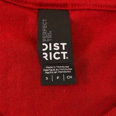 Lot of 3 District Perfect Tri Adult Small Red Short Sleeve Crew Neck T-Shirt New