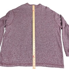 Cremieux XXL Henley Shirt Men’s Long Sleeve Maroon Heather Casual KnitPullover