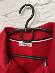 Moncler Polo Shirt Red Men’s XS (Tagged S) Maglia Manica Corta Logo Slim Fit