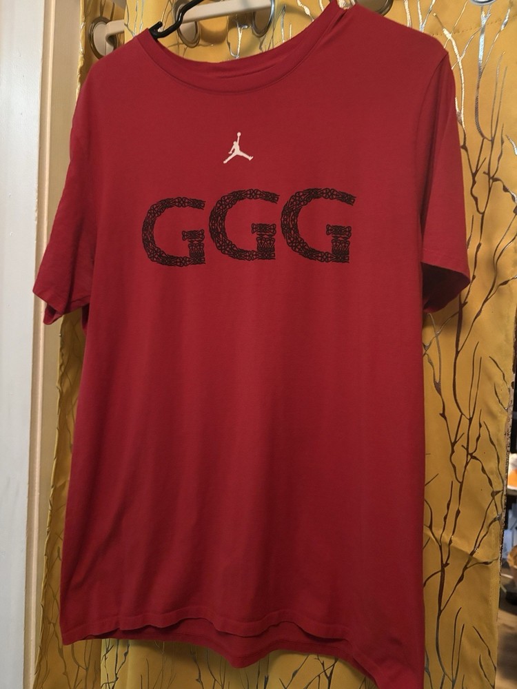 Jordan Jumpman GGG Graphic Logo Men’s Crew Neck Short Sleeve T-Shirt Red L