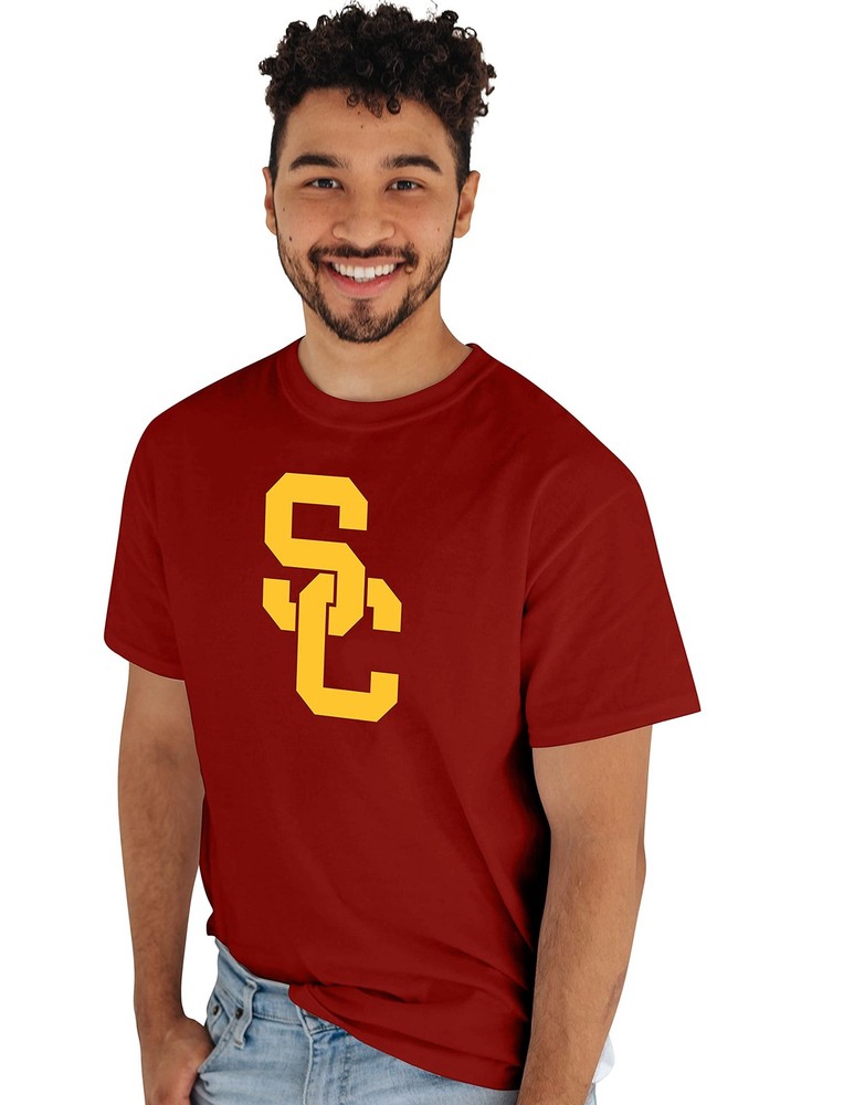 Blue 84 Mens Usc Trojans T Shirt Team Color Icon Cardinal Medium Tsgi_Icon_Team