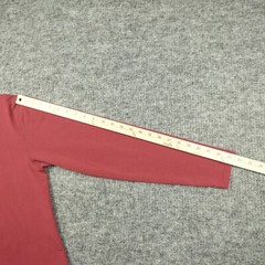 BYLT Shirt Mens Small Maroon Drop Cut Long Sleeve Henley LUX Stretch Casual-