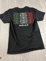 Ariat Black men’s Logo Knit Short Sleeve Crew Neck T-Shirt Small Western