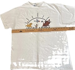 Disney Lion King Hakuna Matata 90’s XL Y2K Simba Pumbaa Timon Tee Cotton White