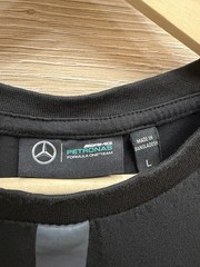 Mercedes Benz AMG Petronas Black Formula 1 Team T-Shirt Mens Size Large