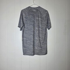 Under Armour Chicago Cubs HeatGear Shirt Mens Medium Grey Digital Print MLB Tee