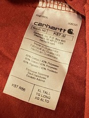 Lot of 4 Carhartt Men’s XL Tall Loose Fit Pocket T-Shirts, Men’s Work Wear