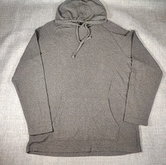 Goodthreads T- Shirt Mens LT Gray Hooded LongSleeve Knit Cotton Blend Lighweight
