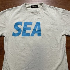 Wind And Sea T Shirt Mens M Cream Speckled Oversized Heavyweight City Urban Art