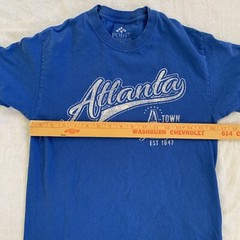 Point Sportswear Men’s T-Shirt Atlanta Georgia Blue Size Small S Short Sleeve