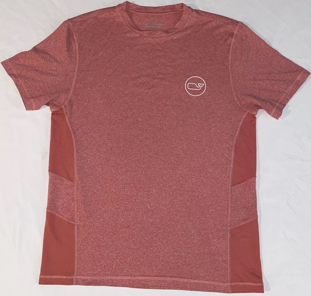 Men’s Vineyard Vines Light Red Performance Tshirt Size Small COMFORTABLE