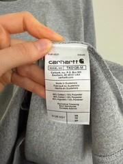 Carhartt Unisex Loose Fit Pocket T Shirt Long Sleeve TK0126 [XS] [S for Women]