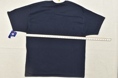 Champion Men 2XL Navy Blue Classic Jersey V-Neck Short Sleeve Cotton T-Shirt NEW