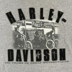 Vintage Harley-Davidson Shirt Mens 2XL Gray 100th Anniversary Graphic Tee USA