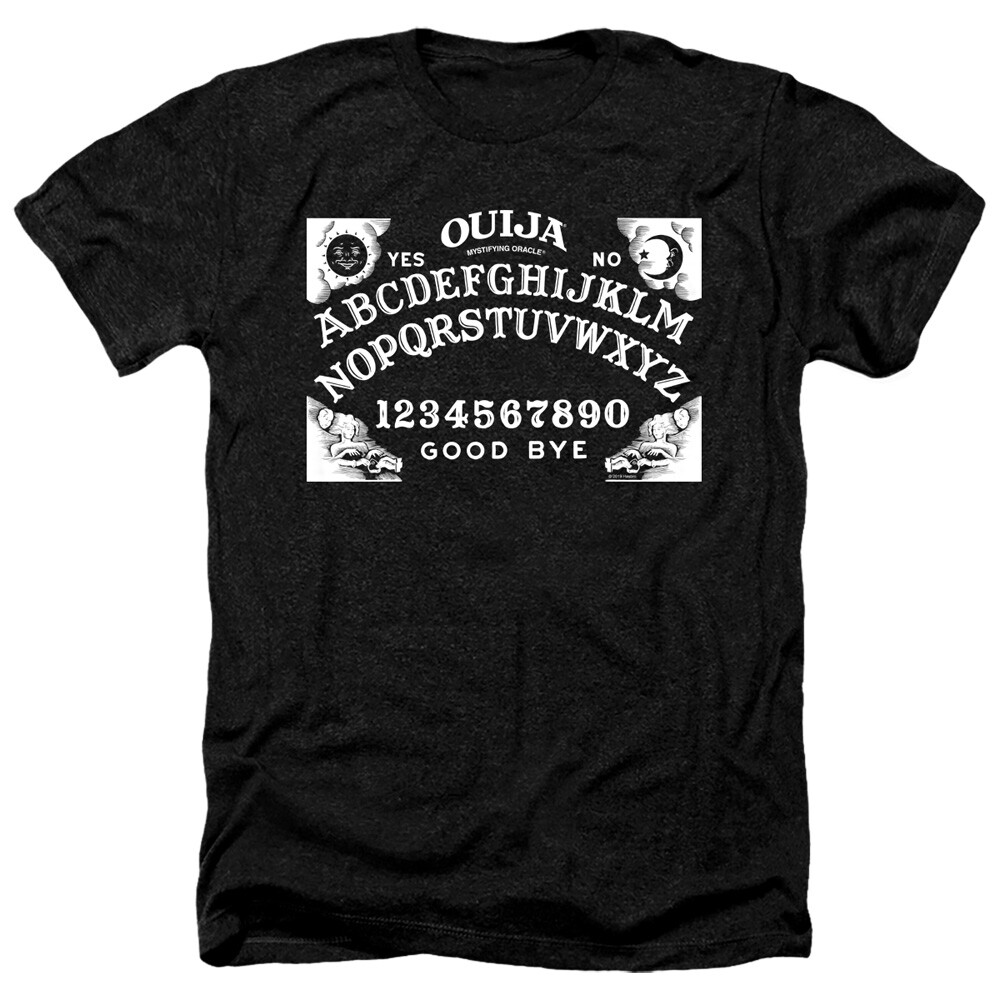 HASBRO QUIJA BOARD ON BLACK Licensed Adult Men’s Heather Tee Shirt SM-3XL