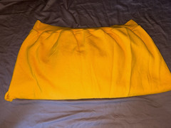 GILDAN heavy blend 2XL CATCH A RIDE TO SCHOOL YELLOW LS HOODED SWEATSHIRT NNT