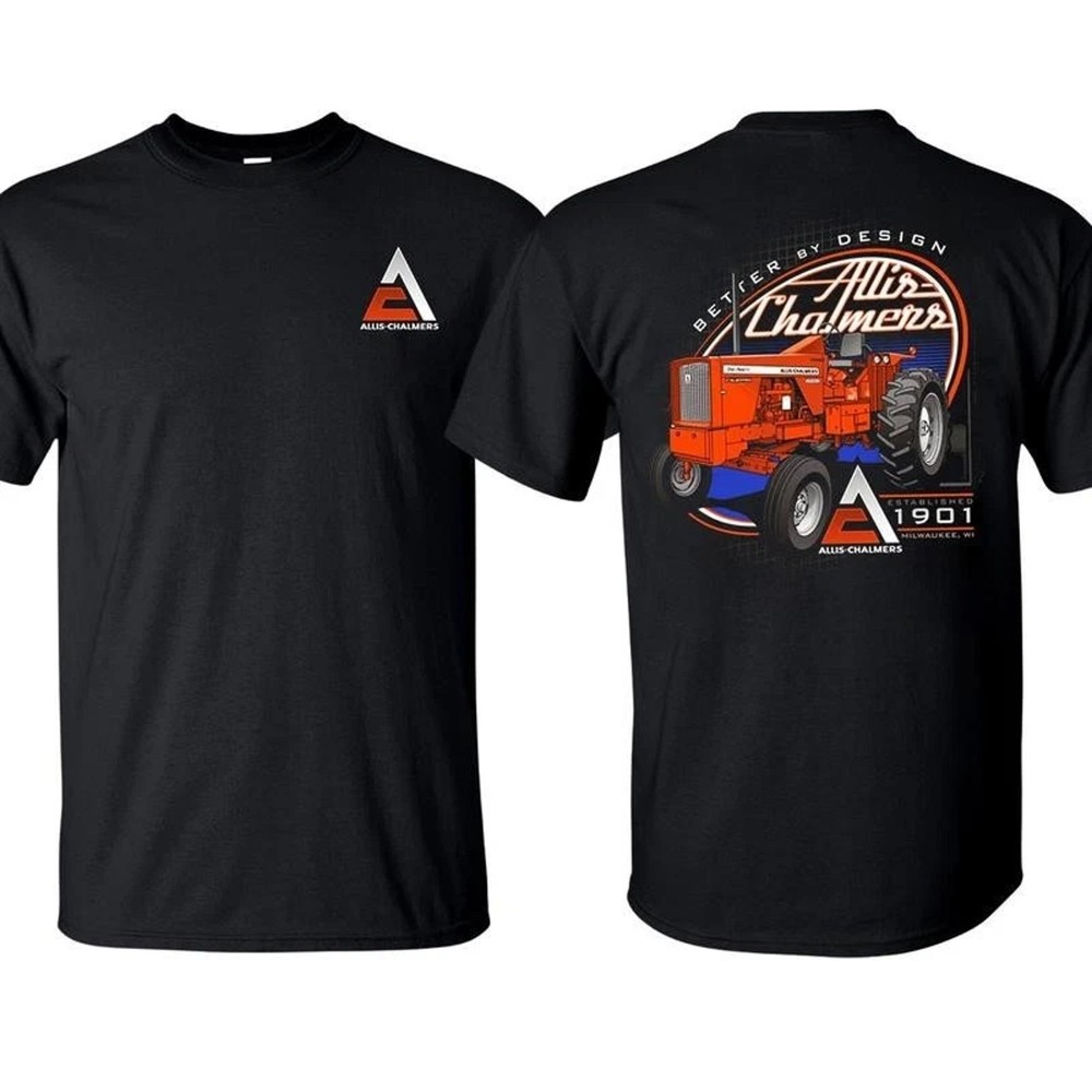 Allis Chalmers AC Tractor Mens Vintage Graphic Tee Cotton Short Sleeve