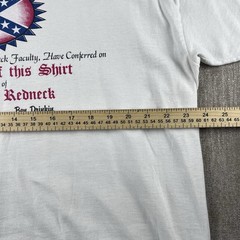 Vintage Humor Redneck University Shirt Mens XL Hanes Heavyweight White