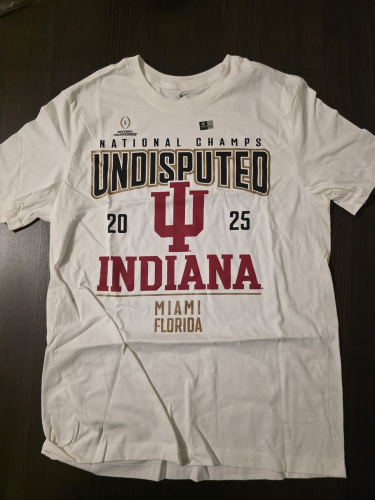 The Nike Tee National Champs 2025 Indiana Hoosiers T-Shirt Men’s Size Medium