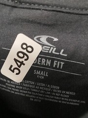 O’neill Shirt Mens Small Black Spell Out Logo Surfer Surf Skater Modern Fit Mens