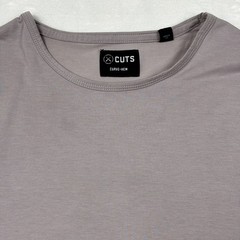 Cuts Curve Hem T Shirt Mens L Pink Mauve Pyca Pro Stretch Athletic Tee