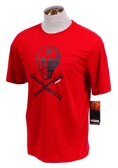 AND1 Men’s M Red Skull & Bones Short Sleeve T-Shirt Play at Your Own Risk