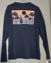 Panama Jack T Shirt Mens Navy Blue Graphic Print Beach Sailboat Fishing Large
