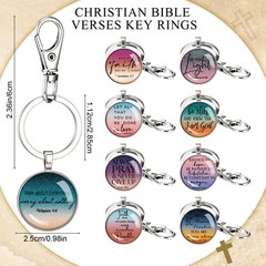 Christian Keychain Bulk Bible Verse Religious Scripture Quote Inspirational K…