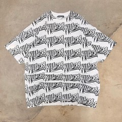 Famous Stars and Straps Killer All-Over Print T-Shirt White Black Size XL