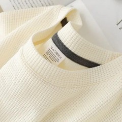 Men’s New Summer Waffle Round Neck Short Sleeve T-Shirt