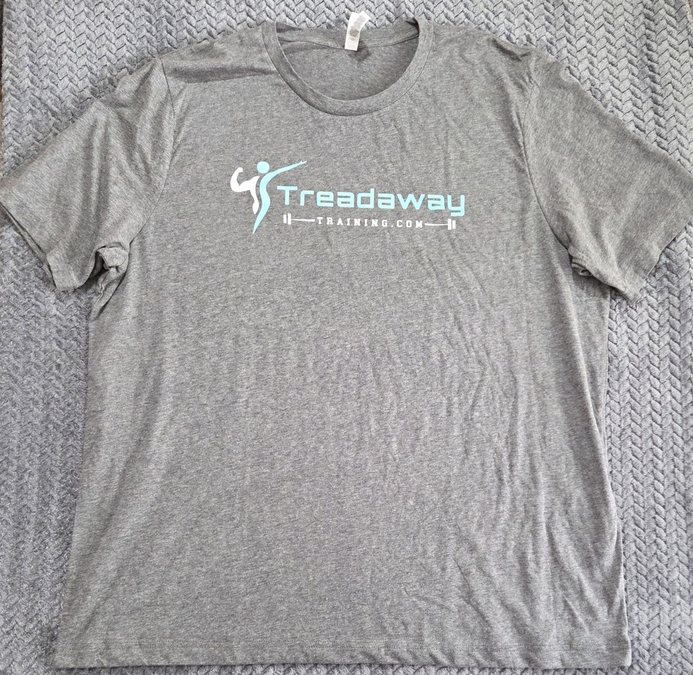 Treadaway Training Bella Canvas T Shirt Size 3XL Grey Poly Cotton Soft Blend