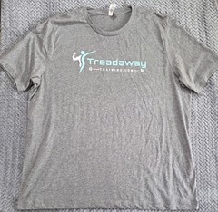 Treadaway Training Bella Canvas T Shirt Size 3XL Grey Poly Cotton Soft Blend