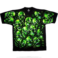 JUICY J STAY FLY-SKULL PILE-GLOW N DARK-T-SHIRT S-M-L-XL-2X- Authentic, Licensed