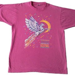 Vintage Kentucky Derby Tshirt 1992 Size XL USA Made Pegasus Pink 90s