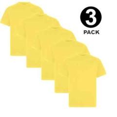 Men’s Plain T-Shirt 3 Pack 5 Pack 100% Cotton Heavy Blend BIG SIZE S to 5XL Tees