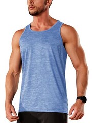 Mens Gym Tank Shirts Sleeveless Muscle Top Quick Dry Workout Fitness Sports Vest