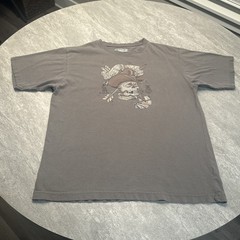 Vintage Y2K No Boundaries Skull Aces Snakes Cards Shirt Large Gray Grunge Skate