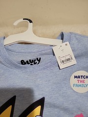 Bluey Bandit Bingo Chilli Unisex Softstyle T-Shirt Size L