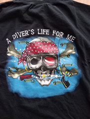 Sleveless Back to The Bone Cozumel Diver’s promo Backlit T-shirt black size XXL