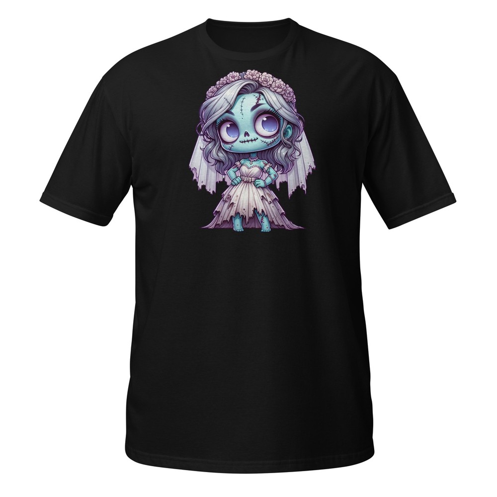 Cute Zombie Bride Shirt – Blue Undead Wedding Girl