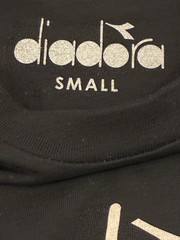 Brand New Never Worn Diadora Tennis Men’s Black Logo Crew Neck T-Shirt Size S