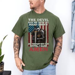 Devil Saw Me with My Head Thought He’d Won Until I Said Amen T-Shirt