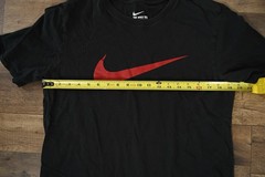 Nike Men’s L. Athletic Cut Black w/Red Logo Cotton Short Sleeve Classic T-Shirt