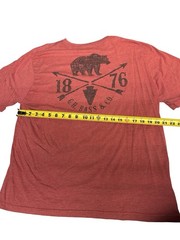G.H. Bass & Co. Men’s Large Red Heather Short Sleeve Graphic T-Shirt