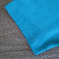 Vintage Exercise T-Shirt Single Stitch Large L Blue Turquoise Get into Shape Pun