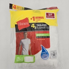 4 Hanes Men’s ComfortSoft 100% Cotton Lay Flat Collar Blank T-Shirt 2135VT Small