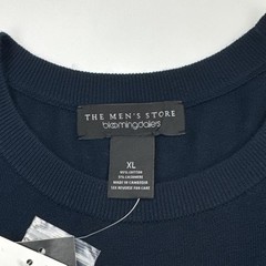 The Mens Store Bloomingdales Shirt Mens XL True Navy Cotton Cashmere Crewneck