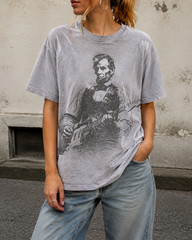 Vintage Abraham Lincoln Guitar T-Shirt, Funny History Music Tee, Political Humor
